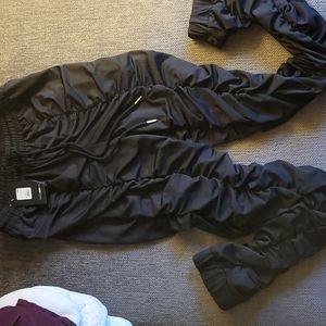 Ruched tie waist pants